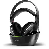 Philips Kabellose TV-Kopfhörer SHD8850/12, Kabellos, 8 - 22500 Hz, Musik, 221 g, Kopfhörer, Schwarz