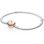 Pandora Moments Armband Mit Schlangenkette Und Herzverschluss 14k