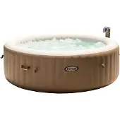 Intex 28408 Pure Spa Bubble Massage aufblasbares rundes Becken 216x 7x 165cm , 6 Personen