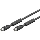 GOOD CONNECTIONS Antennenkabel mit Mantelstromfilter, Doppelschirmung, schwarz, 7,5m,