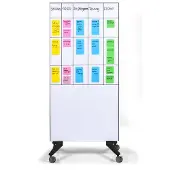 Legamaster Mobiles Glasboard , weiß, magnethaftend, doppelseitig nutzbar, B 900 x H 1750 mm