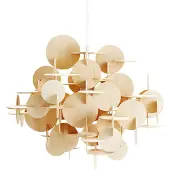 Normann Copenhagen Bau Pendelleuchte Small Nature - , Beige, für Wohnzimmer, Holz