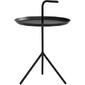 HAY DLM Beistelltisch, schwarz, Höhe 56 cm, Stahl - , DLM, Schwarz, für Wohnzimmer, Metall, Skandinavisch