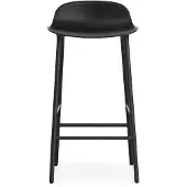 Normann Copenhagen Form Barhocker H65 Steel/Black - , Schwarz, für Küche, Metall