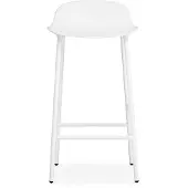 Normann Copenhagen Form Barhocker H65 Steel/White - , Weiß, für Küche, Metall