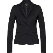 ONLY Jerseyblazer "ONLPOPTRASH – 2-Knopf Blazer mit taillierter Silhouette" regular fit, Milano Rib, Materialmix, Reverskragen, unifarben