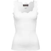 Rosemunde Damen Tops & T-Shirts Silk Top W/ Lace - Ecru - Größe M