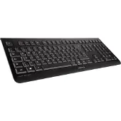 Cherry DW 3000, Volle Größe (100%), Kabellos, RF Wireless, AZERTY, Schwarz, Maus enthalten