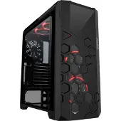 Azza Storm 6000B, Full-Tower, PC, ATX,Micro-ATX, Schwarz, Rot/Grün/Blau, 17,5 cm