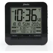 Alecto AK-20 Wecker mit Thermometer 4 Weckzeiten beleuchtetes Display