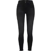 ONLY Ankle-Jeans "ONLBLUSH MID SK ANK RW REA1099 NOOS" mit fransigen Säumen