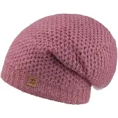 Chillouts Beanie "Nele Hat", Damen, rosa (rose), Wolle, Waffelmuster, unifarben, Mützen Beanie, mit weichem Fleece innen, atmungsaktiv, temperaturregulierend