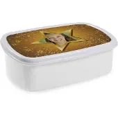 Yoursurprise Brotdose mit Namen und Foto - Weiß