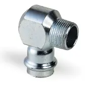 Viega Prestabo vinkel 3/4x22 mm 90 grader af ulegeret stål Nippel / muffe, SC-contur
