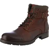 Jack & Jones Herren Jfwalbany Leather Brown Stone Biker Boots, Brown Stone, 45 E