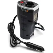 Technaxx - Auto-Spannungswandler - 2 USB-Anschlüsse - 12V auf 220V