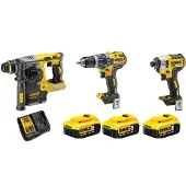 DeWalt Zestaw Combo 18V DCD796+DCF887+DCH273 3x4.0Ah