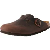 Birkenstock Unisex. 860133 Clogs aus Leder Boston Oiled (Schmale Passform) braun (37), Wohnung, Keine, Lässig