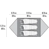MSR - Leichtgewichtige 3-Personen-Trekkingzelt - Mutha Hubba NX Gray aus Wolle - Weiß
