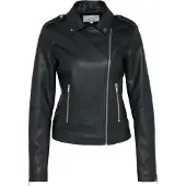 Vila Cara Coated Jacke Schwarz S Damen Schwarz S