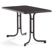 Sieger Tisch 233/G 115 x 70 cm grau Gestell aus Stahl in eisengrau, Tischplatte aus Mecalit-Pro in anthrazit