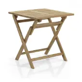 Brafab Gartenesstisch Turin aus Teakholz, klassisch und klappbar, quadratisch 70x70 cm, natur