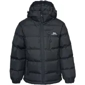 Trespass Jungen Wasserdichte Regenjacke Mit Abnehmbarer Kapuze TUFF, Black, 3/4,