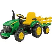 Peg-Pérego John Deere Ground Force IGOR0047 12V Traktor mit Anhänger für Kinder ab 3 Jahren