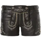 Stockerpoint Lederhose "Mona" in black nappa | Gr.: 36