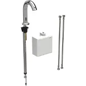 Geberit Piave Waschtischarmatur, Ausladung 167 mm, ohne Mischer, Generatorbetrieb, mit AP-Funktionsbox, 116.165.21.1, Farbe: hochglanz-verchromt