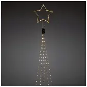 Konstsmide LED Baummantel mit Stern, Leichte Dekorationsfigur, Kupfer, IP20, LED, Bernstein, 4.5 V