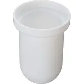 Emco Rondo Ersatzglas 501500091 Kunststoff weiß, für WC-Bürstengarnitur