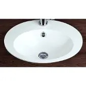 Alape Einbaubecken EB.O500H, oval B: 500mm H: 110,5mm T: 400mm, 2102000000, weiss