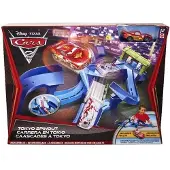 Mattel V3615 - Disney Cars 2 Großes Tokio Trackset, Pistenset mit Doppelstarter