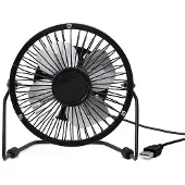 Kikkerland - Usb Metal Desk Fan - Black (US143-BK-EU)