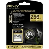 PNY 256GB SDXC class 10, 256 GB, SDXC, Klasse 10, UHS-I, 100 MB/s, 75 MB/s