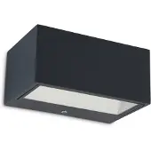 Lutec Anthrazitfarbene Wandleuchte Gemini Design