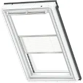 Velux Original Dachfenster Duo Verdunkelungsrollo für S06, Weiß, mit grauer Führungsschiene