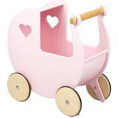 Moover Toys Dänischer Designer Holz-Puppenwagen (weiß) / dolls pram white