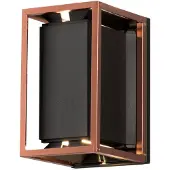 Konstsmide Vale Wandl. 2x5W LED schw/ku, verstellb.Lichtaustr., dimmbar