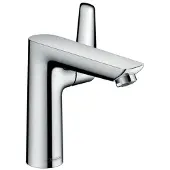 Hansgrohe Talis E Einhebel-Waschtischmischer 150, Zugstangen-Ablaufgarnitur, Ausladung 141mm, 71754000, Farbe: Chrom