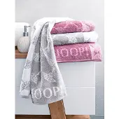 JOOP! Handtücher Cornflower Handtuch Silber 50 x 100 cm