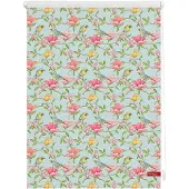 Lichtblick Rollo Klemmfix, ohne Bohren, blickdicht, Birds - Grün Pink 80 x 150 cm (B x L)
