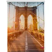 Lichtblick Rollo Klemmfix, ohne Bohren, blickdicht, Brooklyn Bridge - 80 x 150 cm (B x L)