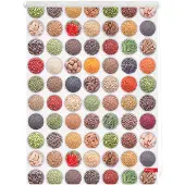 Lichtblick Rollo Klemmfix, ohne Bohren, blickdicht, Gewürze - Bunt Weiß 70 x 150 cm (B x L)