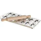 Imperia Ravioliform, für 14 "Ravioli Pesciolini", inkl. Teigrolle, Aluminium