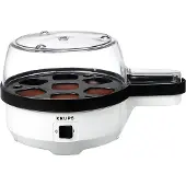 Krups elektrischer Eierkocher für 7 Eier Küchen-Helfer Küchenutensilien 350 Watt F2337010 Weiß/Schwarz