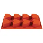 Vogue Silikonbackform 8 Herzen Antihaft