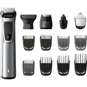 Philips MULTIGROOM Series 7000 MG7720/15 14-in-1, für Gesicht, Haare und Körper, Schwarz, Silber, Rechteck, 0,5 mm, 1,6 cm, Bart, Ohr, Augenbraue, Schnurrbart, Nase, Akku