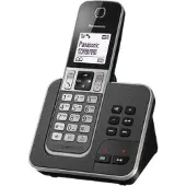 Panasonic KX-TGD320, DECT-Telefon, Freisprecheinrichtung, 50 Eintragungen, Anrufer-Identifikation, Schwarz